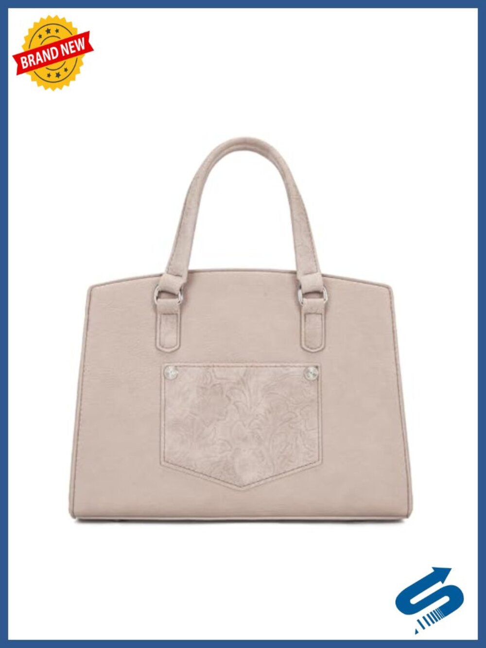 Medium Satchel Tote Bag With Lace Detail And Purse Charms View 5